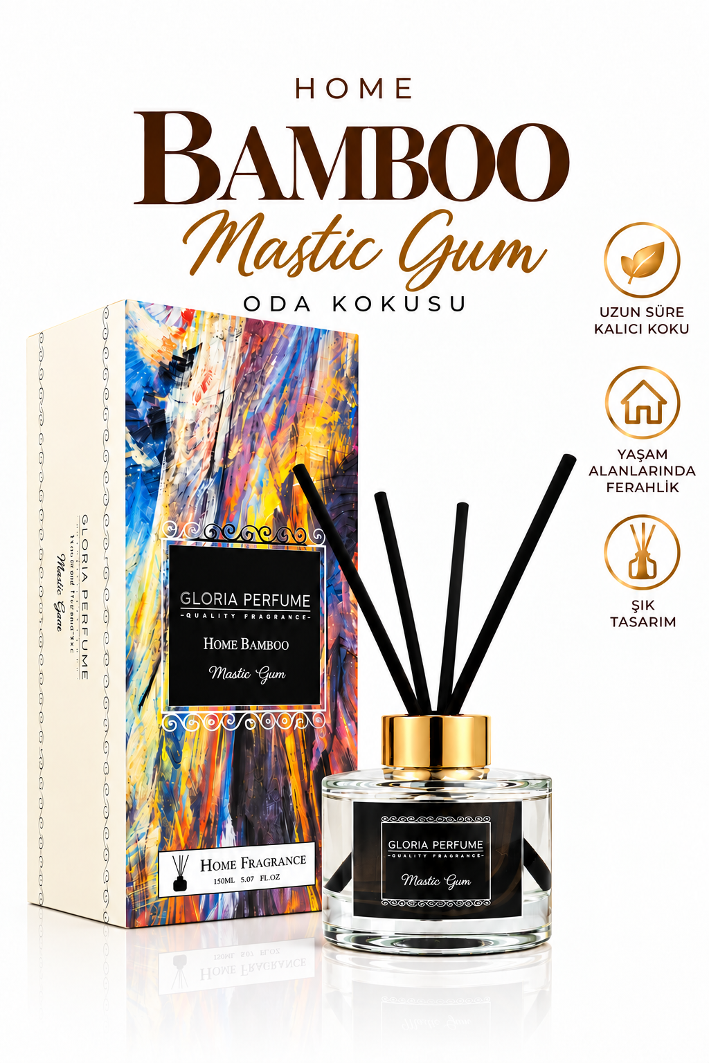 Mastic Gum Bambu Çubuklu Oda Kokusu 150 ml