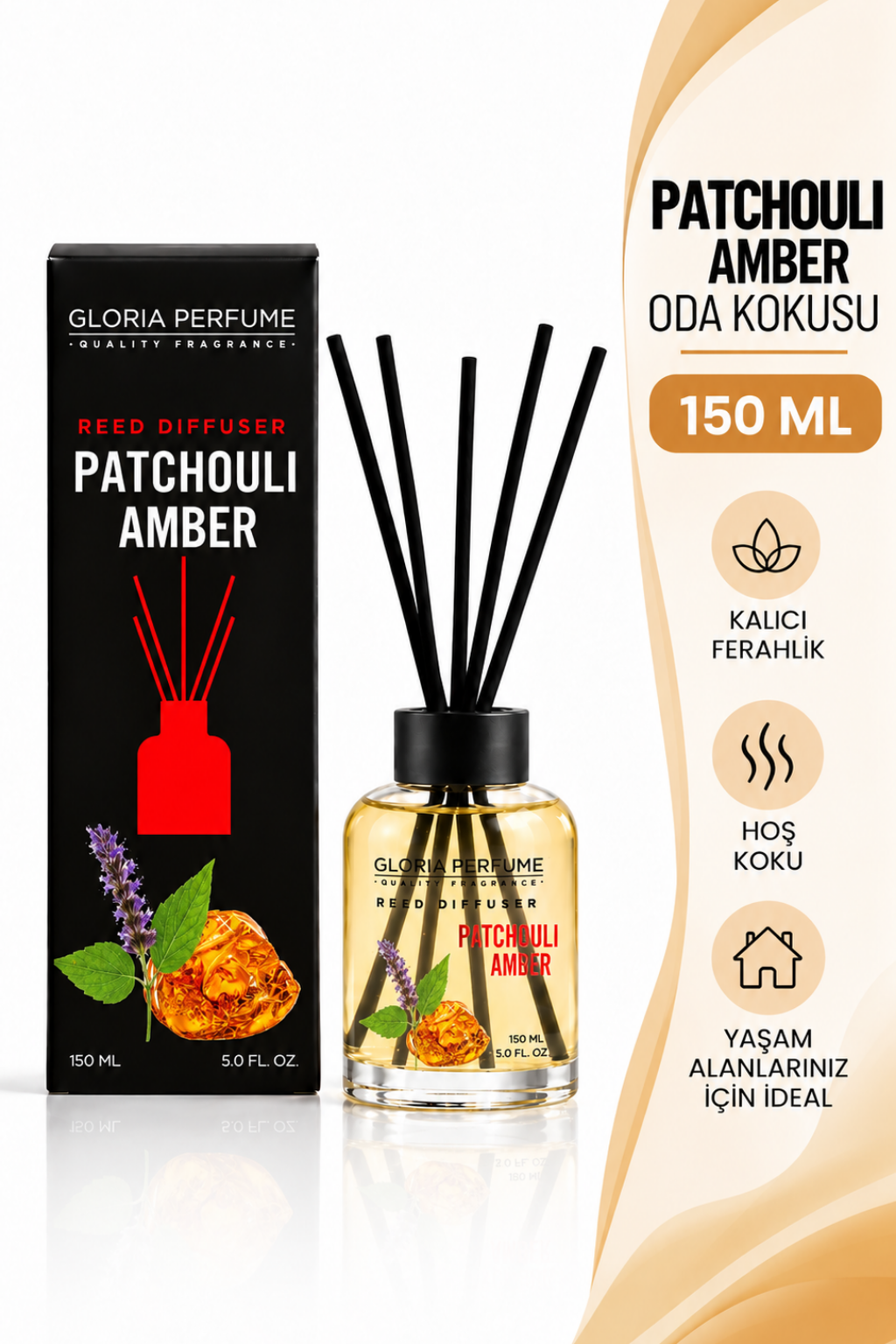 Patchuli Amber Bambu Çubuklu Oda Kokusu 150 ml