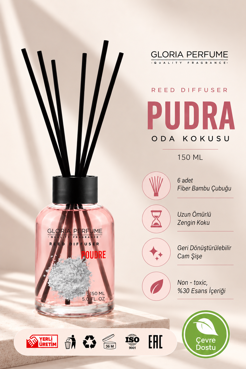 Poudre Bambu Çubuklu Oda Kokusu 150 ml