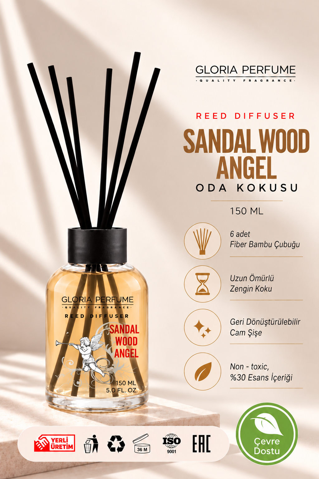 Sandal Wood(Angel) Bambu Çubuklu Oda Kokusu 150 ml