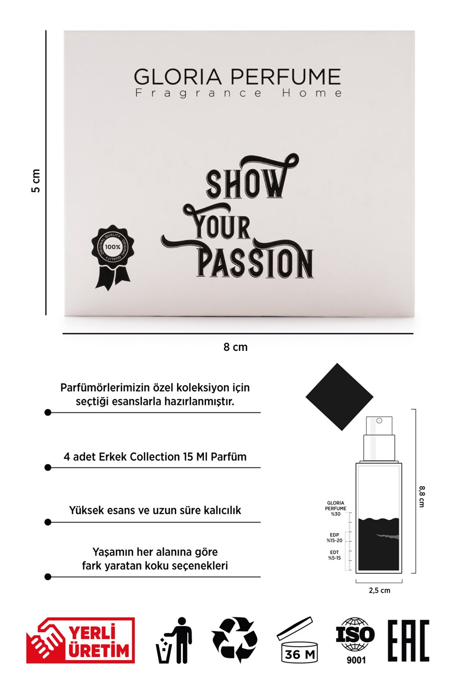 SHOW YOUR PASSİON ERKEK PARFÜM SETİ EDP 60 ML