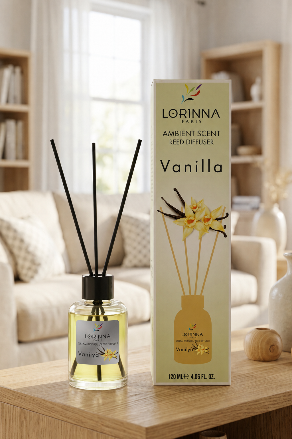 Vanilla Bambu Çubuklu 120 ml Oda Kokusu 