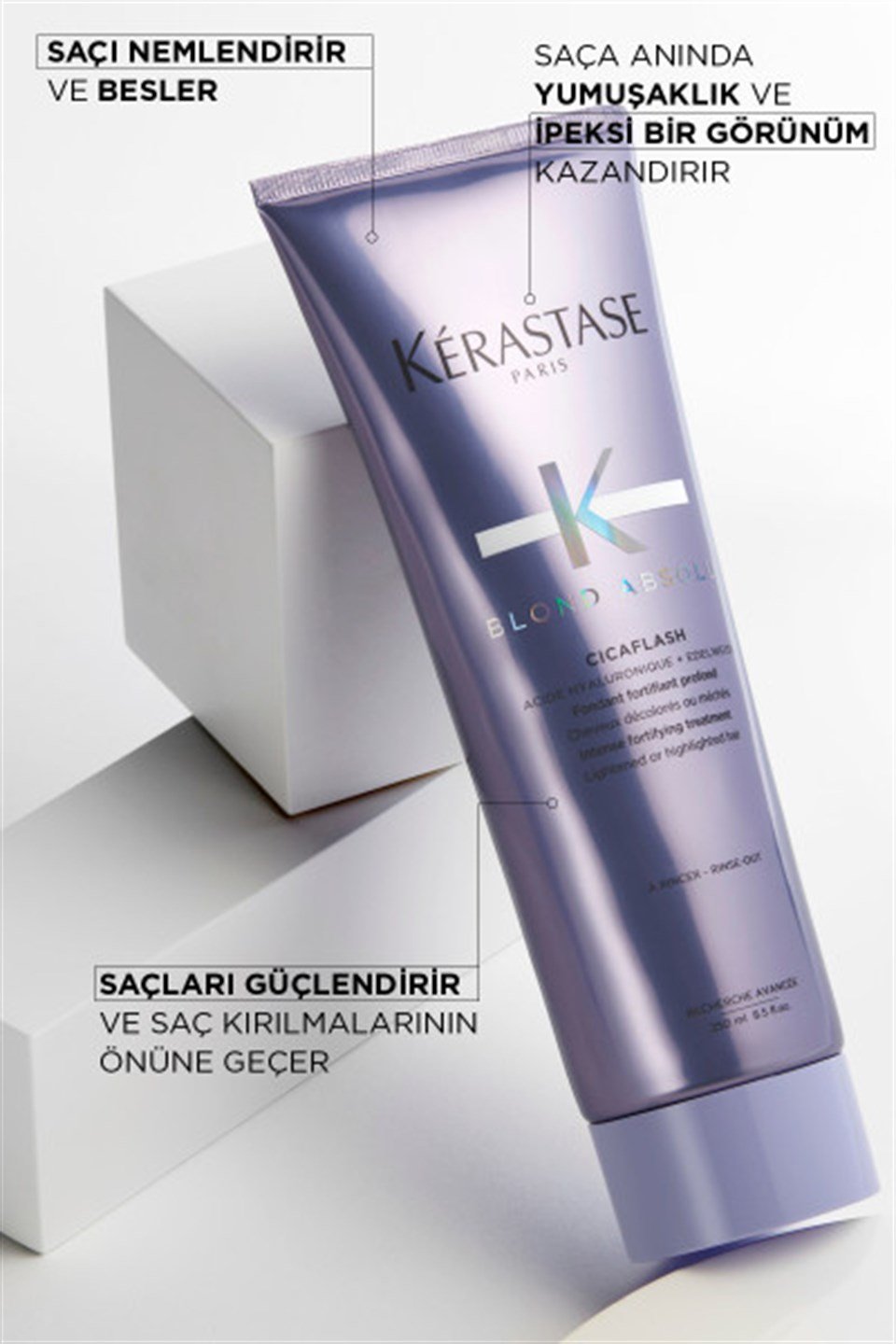 Blond Absolu Cicaflash Sarı Saçlar için Parlaklık Veren Durulanan Saç Bakım Kremi 250ml Çizgi Shop'da.