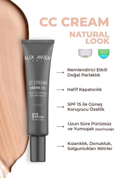 Cc Krem Renk Düzenleyici Nötr - Cc Cream Neutral Spf 15 Uvb/uva - 40 ml Çizgi Shop'da.