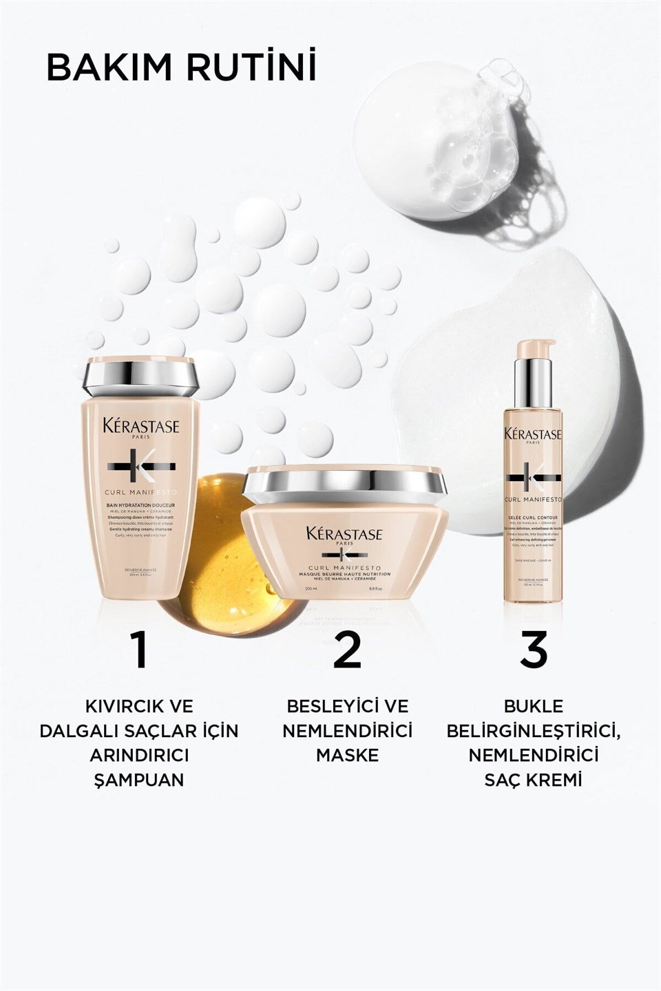Curl ManifestoBain Hydratation Douceur Kıvırcık Saçlar için Besleyici Şampuan 250ml Çizgi Shop'da.