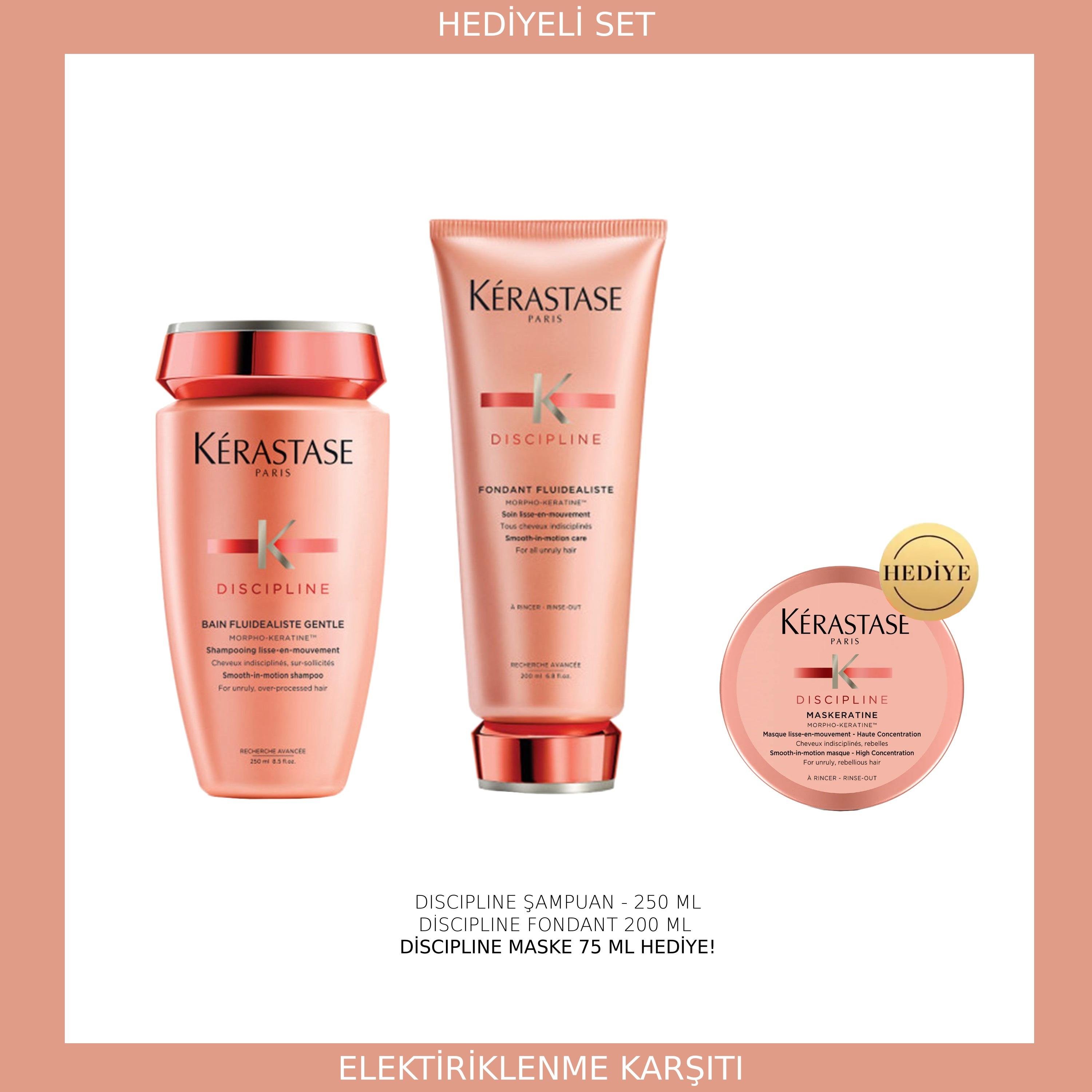 Discipline Sülfatsız Zor Şekillenen Saçlar İçin Kontrol Sağlayan Elektriklenme Karşıtı Maske Hediyeli Set  Çizgi Shop'da.