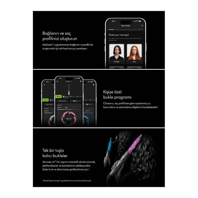 DYSON Airwrap i.d.™ saç şekillendirme ve kurutma seti (Jasper Plum) Çizgi Shop'da.
