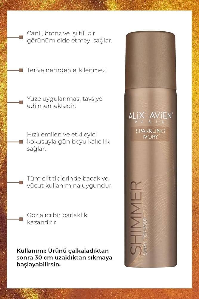 Işıltılı Vücut Spreyi - Shimmer Spray For Body Sparkling Ivory - 75 ml Çizgi Shop'da.