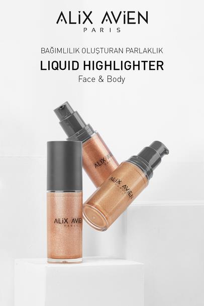 Kahverengi Işıltılı Likit Aydınlatıcı - Liquid Highlighter - 103 Yüz & Vücut için - 45 ml Çizgi Shop'da.