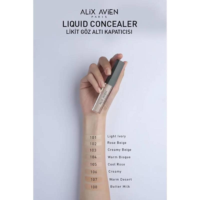 Likit Göz Altı Kapatıcısı - Açık Ten Nötr Cilt Alt Tonu - Liquid Concealer 101 Light Ivory Çizgi Shop'da.