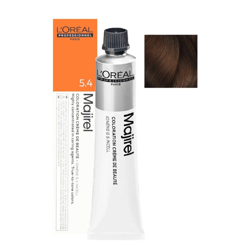 Majirel Saç Boyası 5,4 Açık Kestane Bakır 60 ml - Yeni Ambalaj Çizgi Shop'da.