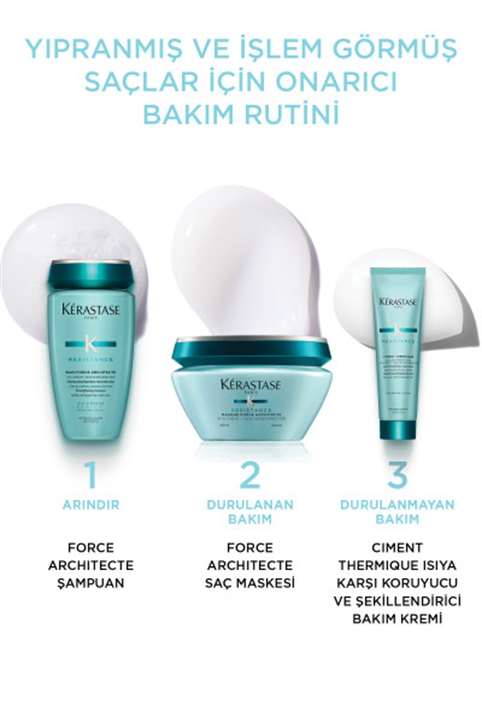 Resistance Reconstruction Masque Force Architecte Zayıf ve Yıpranmış Saçlar için Onarıcı Maske 200ml Çizgi Shop'da.