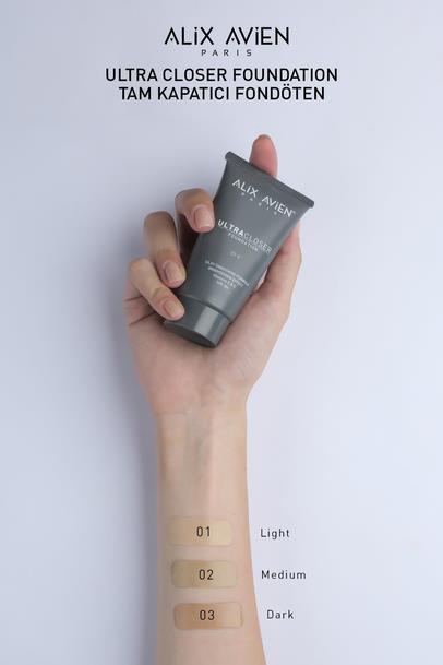 Ultra Kapatıcı Nemlendirici Spf35 Faktör Ve E & C Vitaminli Fondöten - Ultracloser Foundation 02 Çizgi Shop'da.