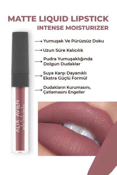 Uzun Süre Kalıcı Kadifemsi Kuruma Yapmayan Mat Likit Ruj - Matte Liquid Lipstick 509 Berry Çizgi Shop'da.