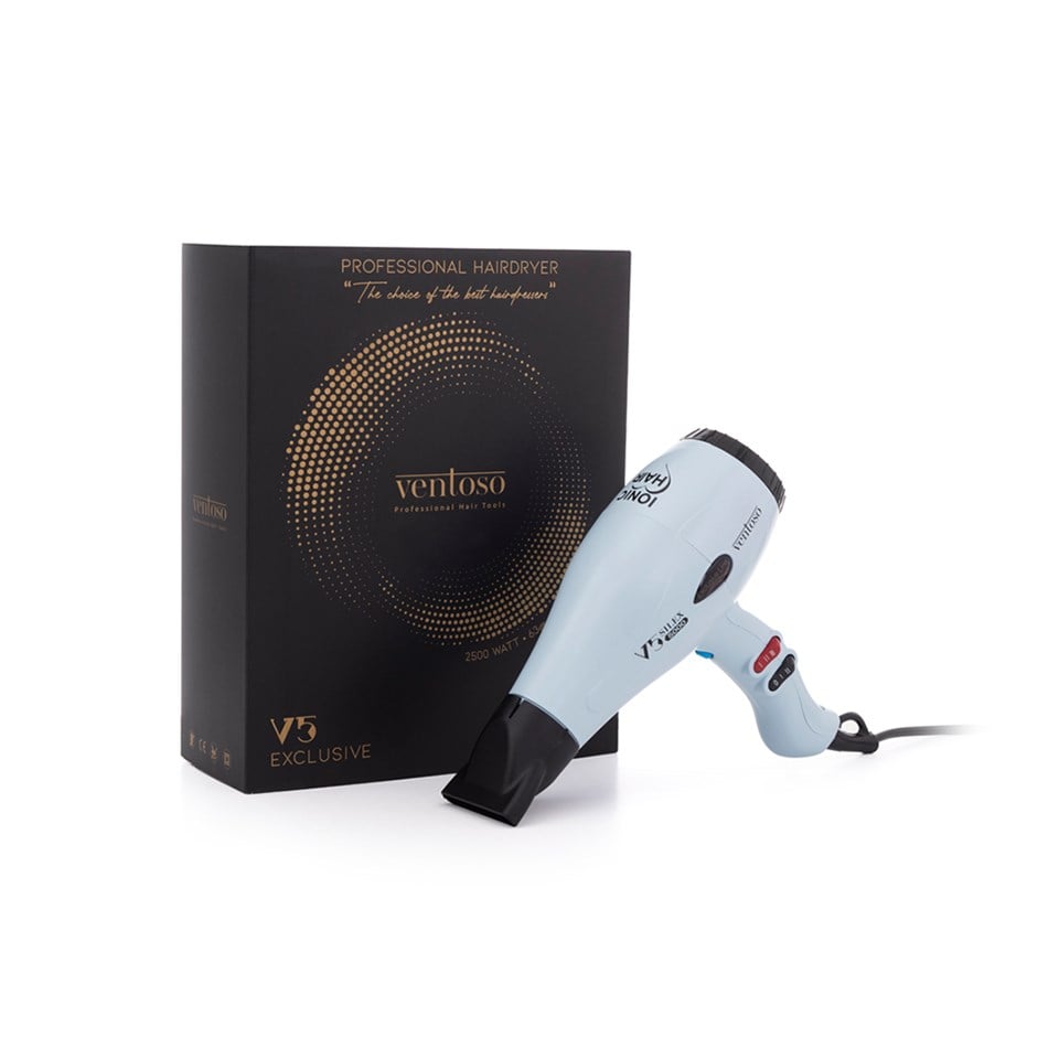 V5 Exclusive Ionic Profesyonel Fön Makinesi Bluish Çizgi Shop'da.