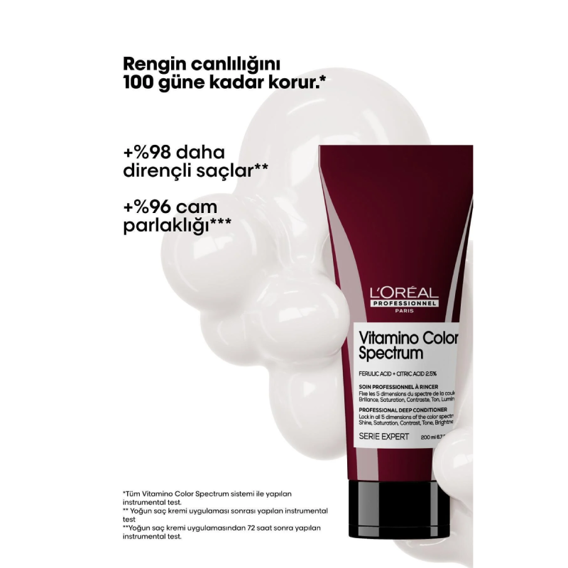 Vitamino Color Spectrum Boyalı Saçlar İçin Parlaklık Kazandıran Saç Kremi 200 ml Çizgi Shop'da.