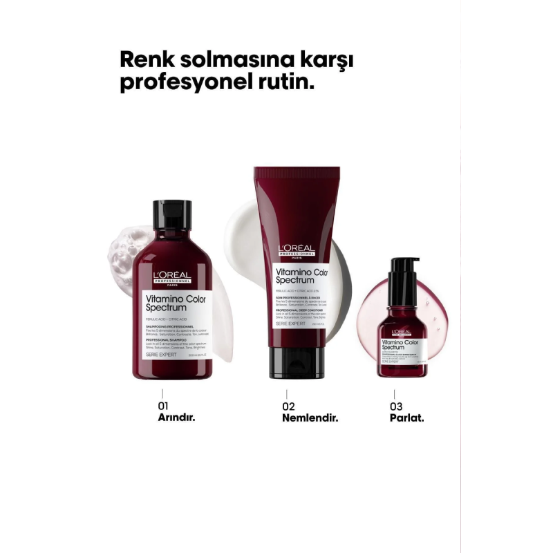 Vitamino Color Spectrum Boyalı Saçlar İçin Solma Karşıtı Şampuan 300 ml Çizgi Shop'da.