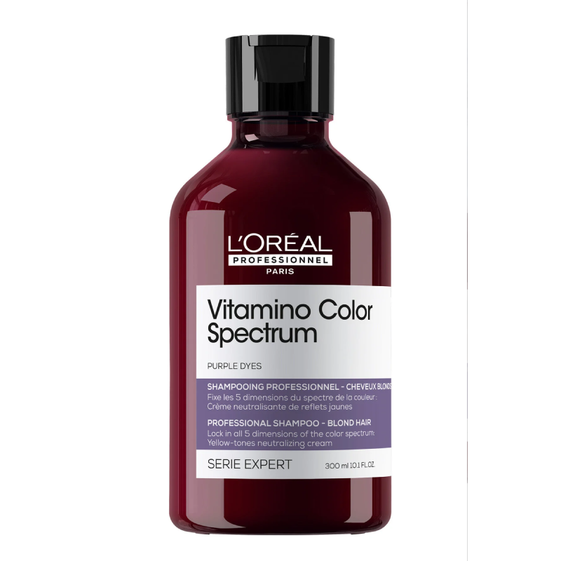 Vitamino Color Spectrum Sarı Saçlar İçin Sarı Tonlarını Nötralize Edici Mor Şampuan 300 ml Çizgi Shop'da.