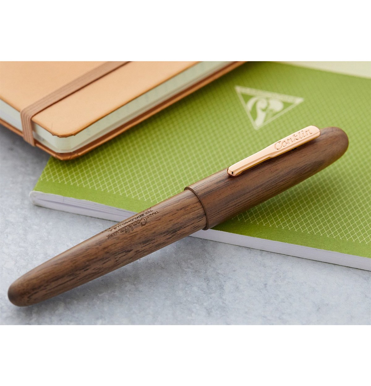 All American Golden Walnut Rose Gold Limited Edition Dolma Kalem Omniflex Uç