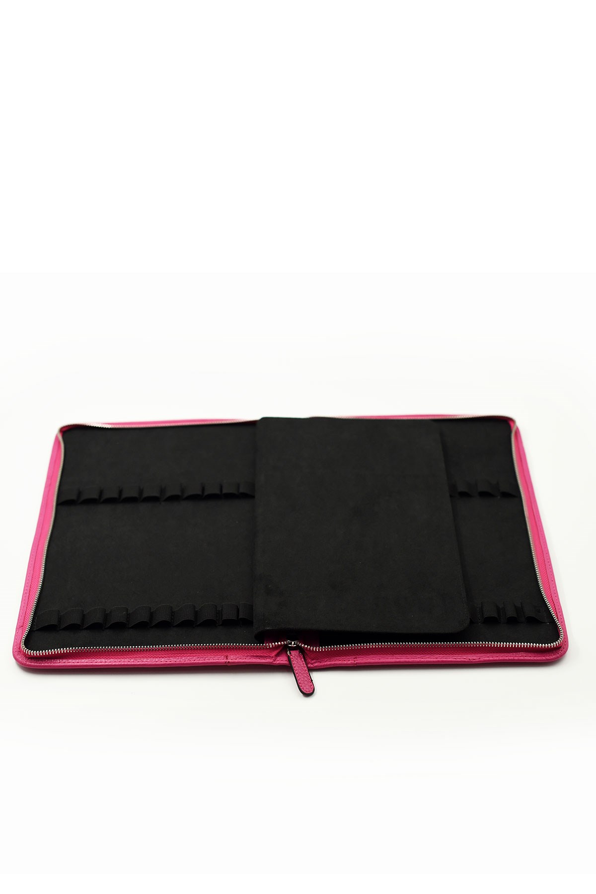 Carens 40-2 Pembe Hakiki Deri 40 Lı Kalem Çantası