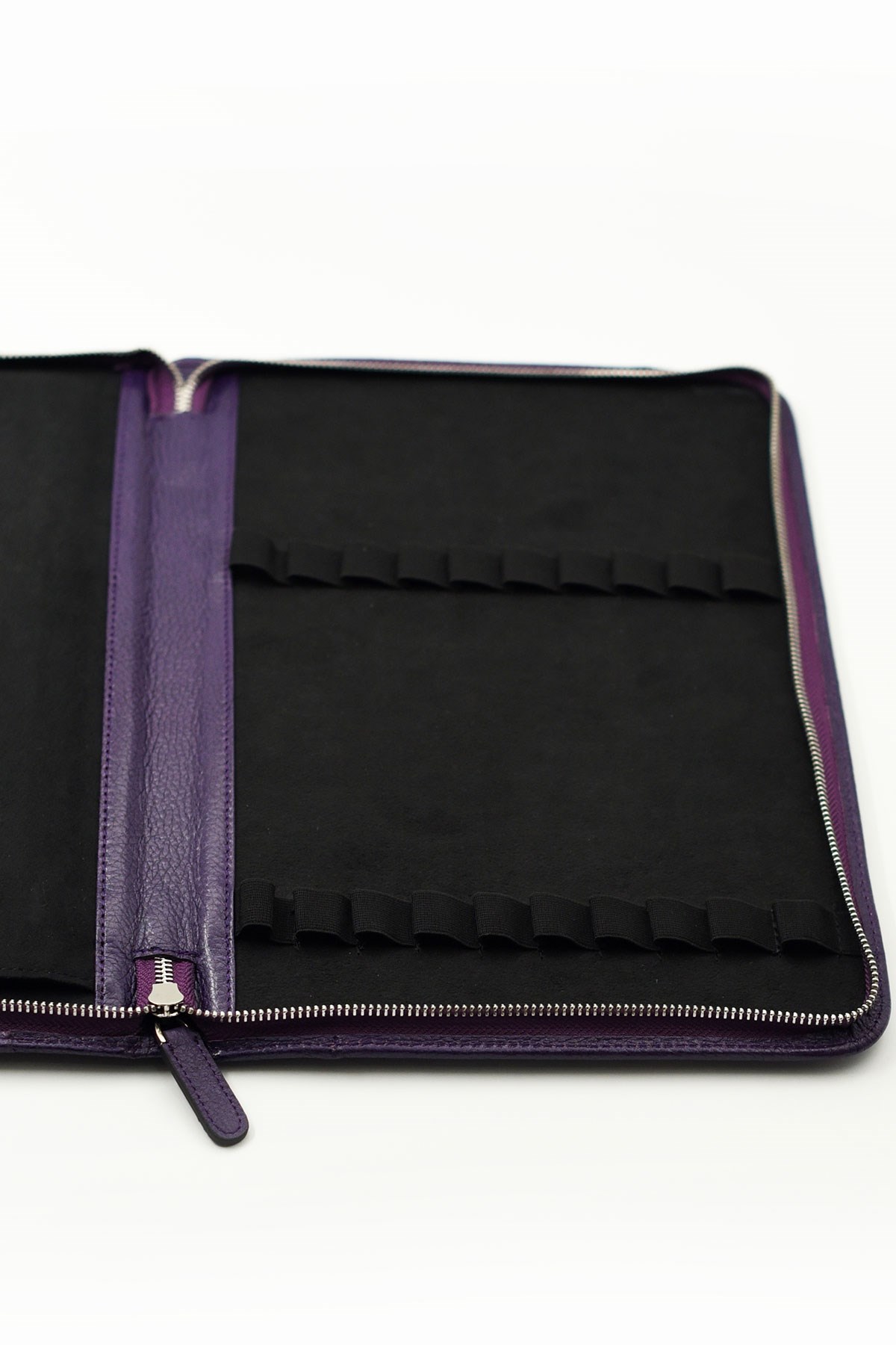 Carens 40-3 Mor Hakiki Deri 40 Lı Kalem Çantası