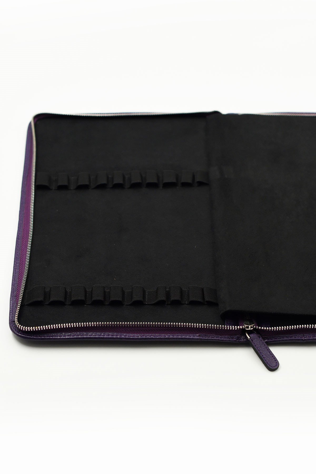 Carens 40-3 Mor Hakiki Deri 40 Lı Kalem Çantası