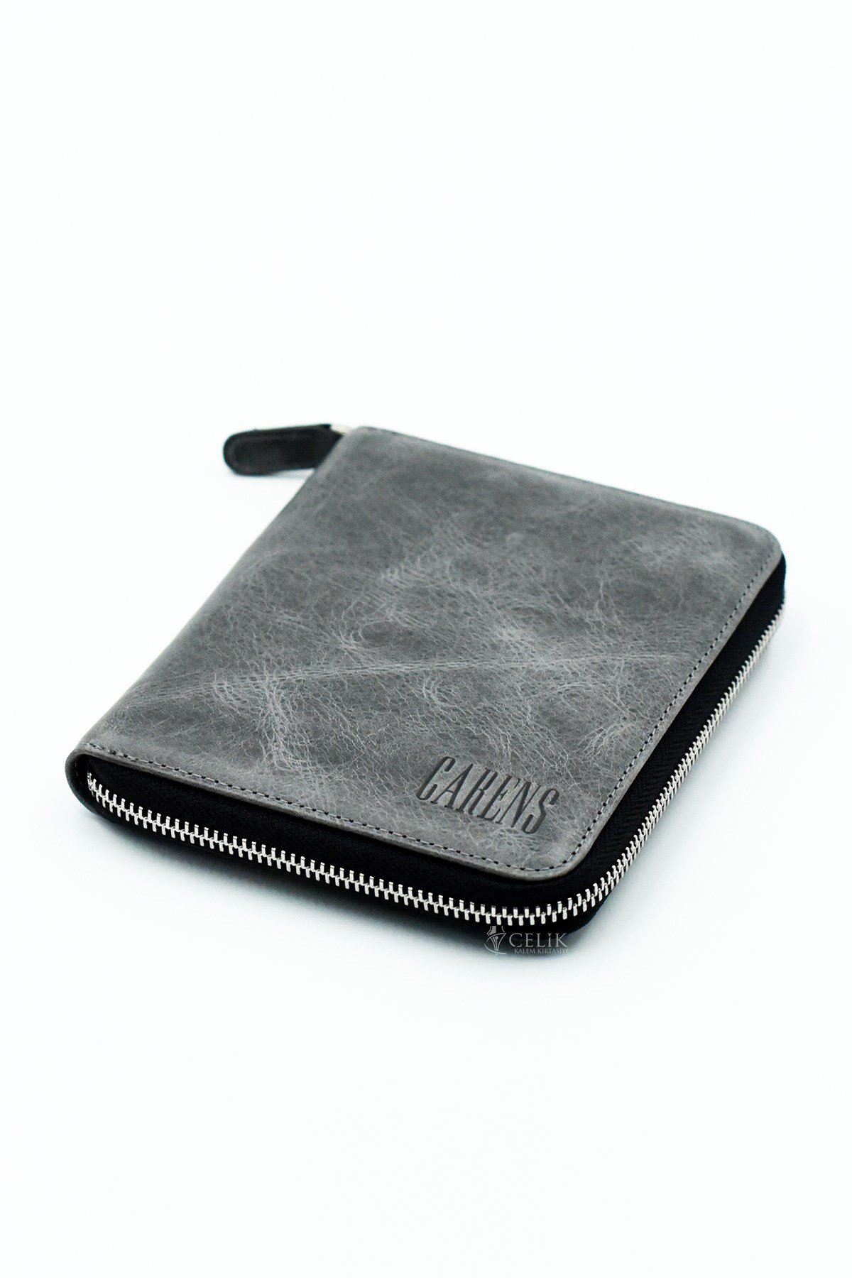 Carens Crazy Füme Hakiki Deri 6 Lı Kalem Çantası