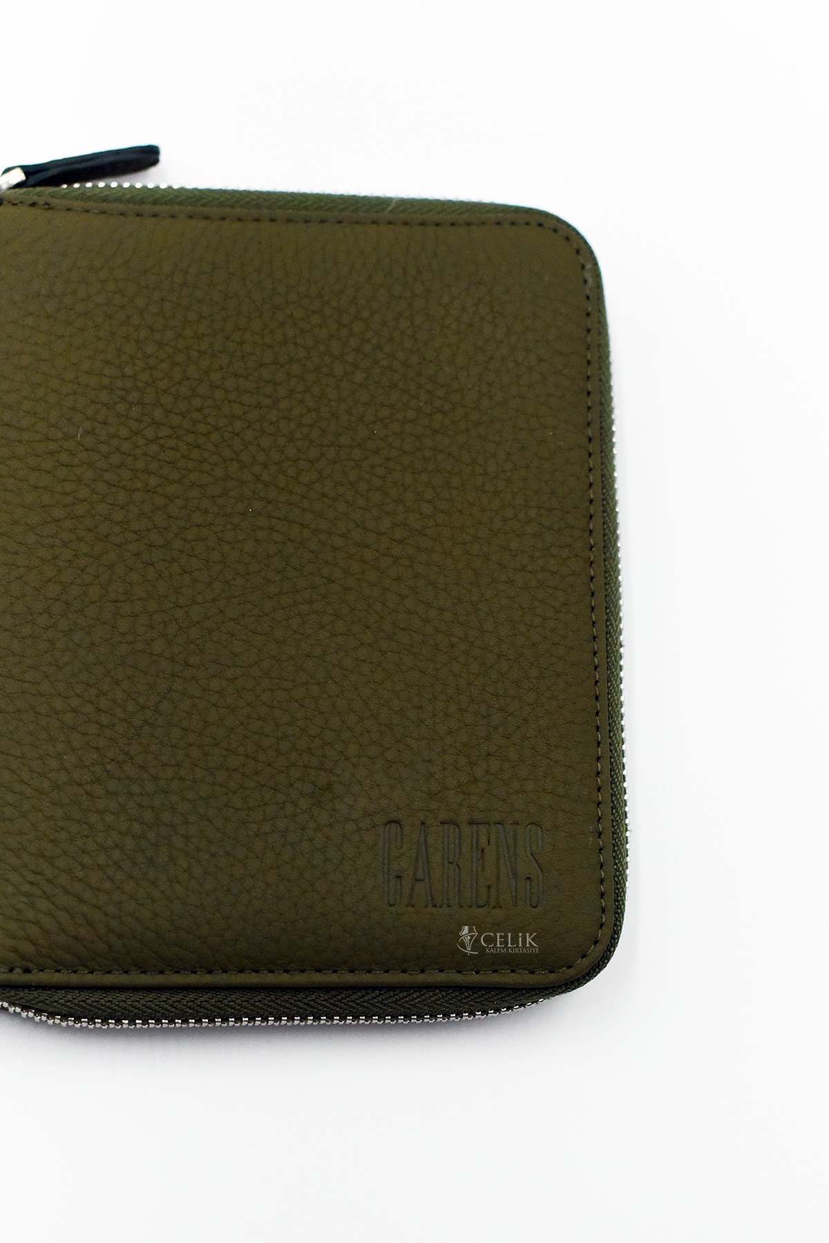 Carens Haki Hakiki Deri 6 Lı Kalem Çantası