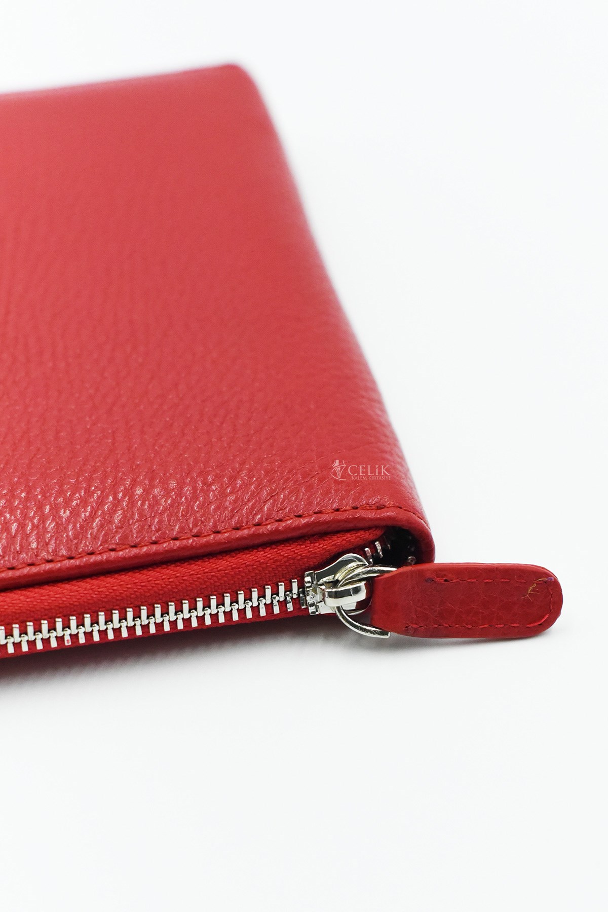 Carens Kırmızı Hakiki Deri 6 Lı Kalem Çantası