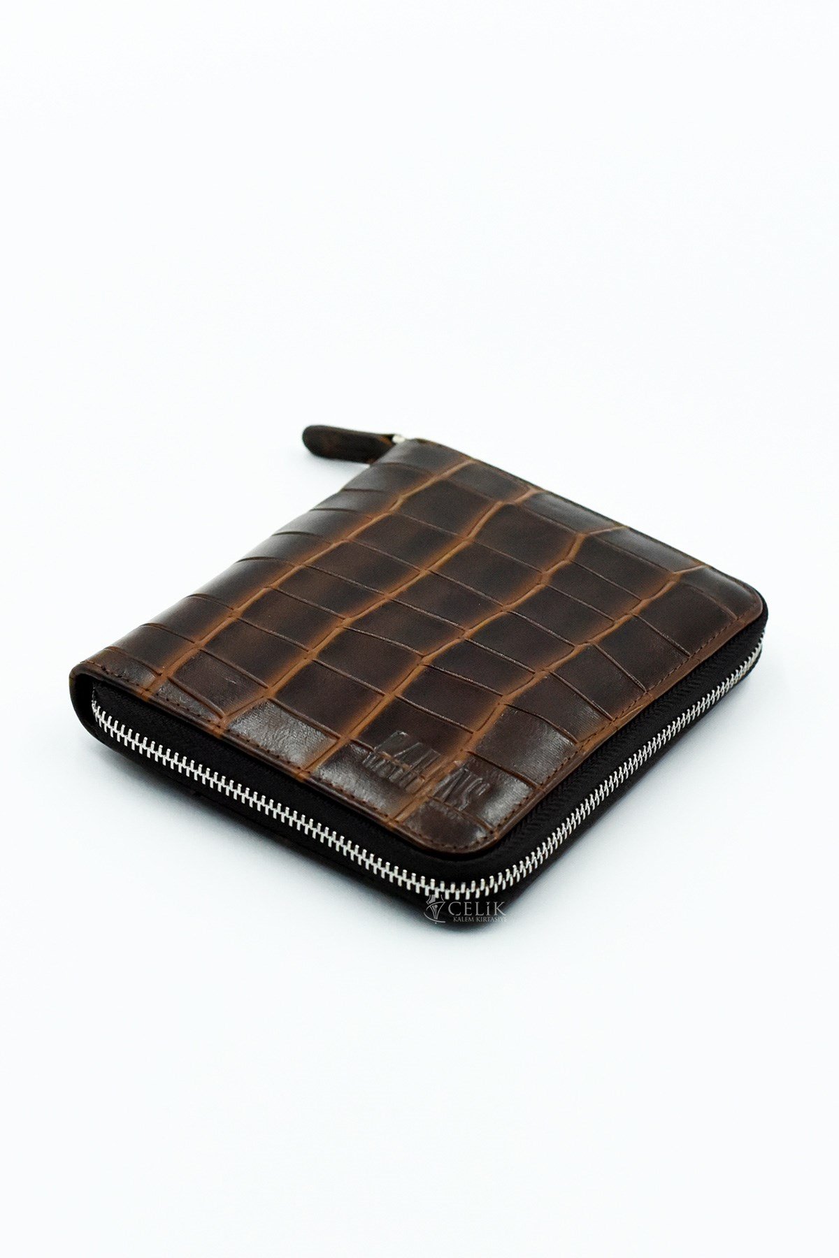 Carens Kroko Kahve Hakiki Deri 6 Lı Kalem Çantası