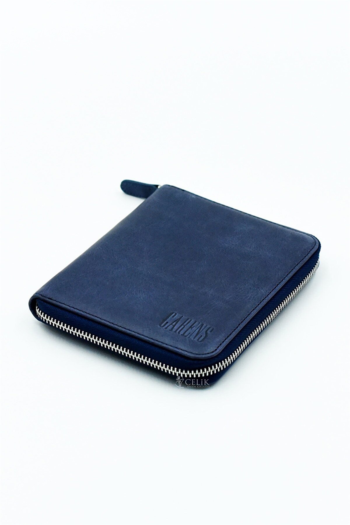 Carens Lacivert Hakiki Deri 6 Lı Kalem Çantası