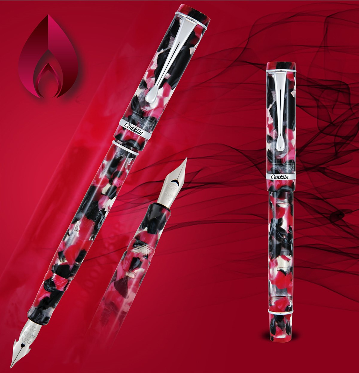 Conklin Duraflex Elements Fire Dolma Kalem EF Uç