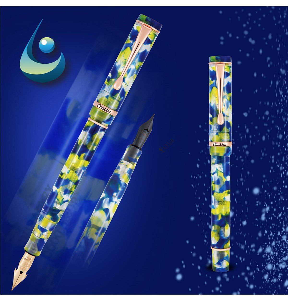 Conklin Duraflex Elements Water Dolma Kalem EF Uç