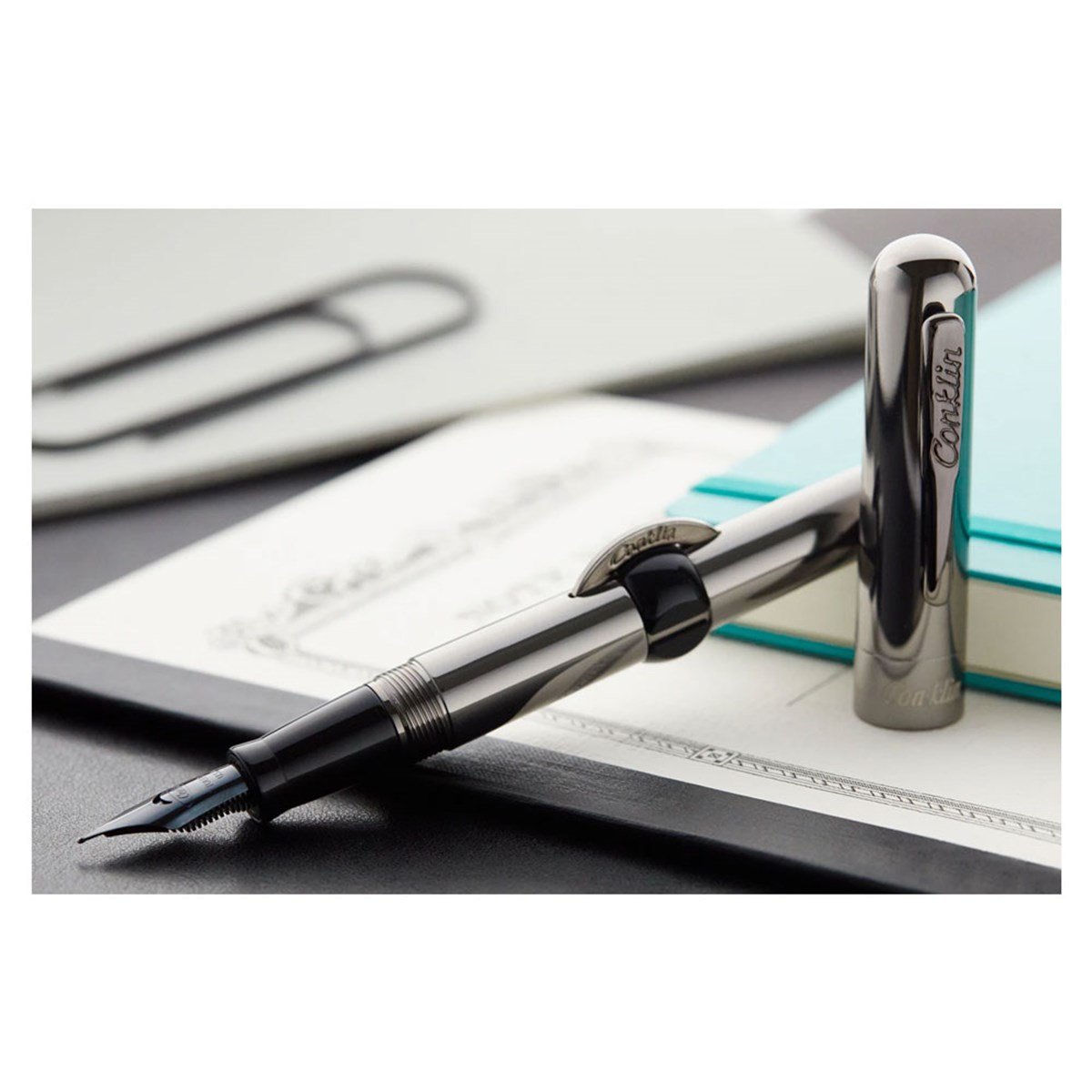 Conklin Mark Twain Crescent Filler Gunmetal Sınırlı Üretim Dolma Kalem 