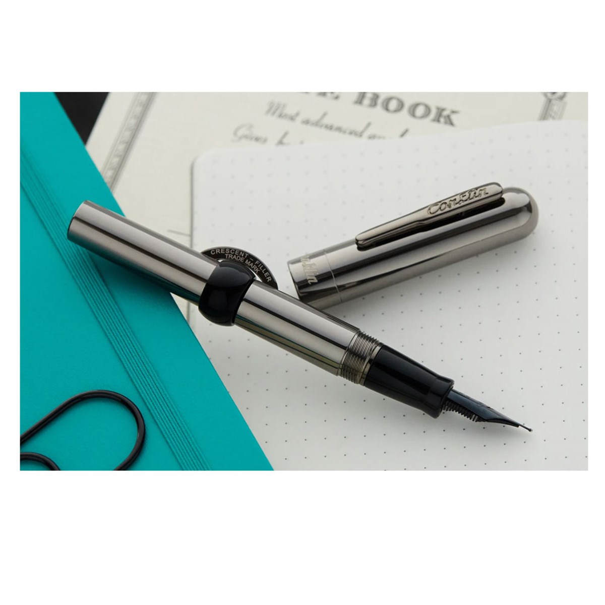 Conklin Mark Twain Crescent Filler Gunmetal Sınırlı Üretim Dolma Kalem 