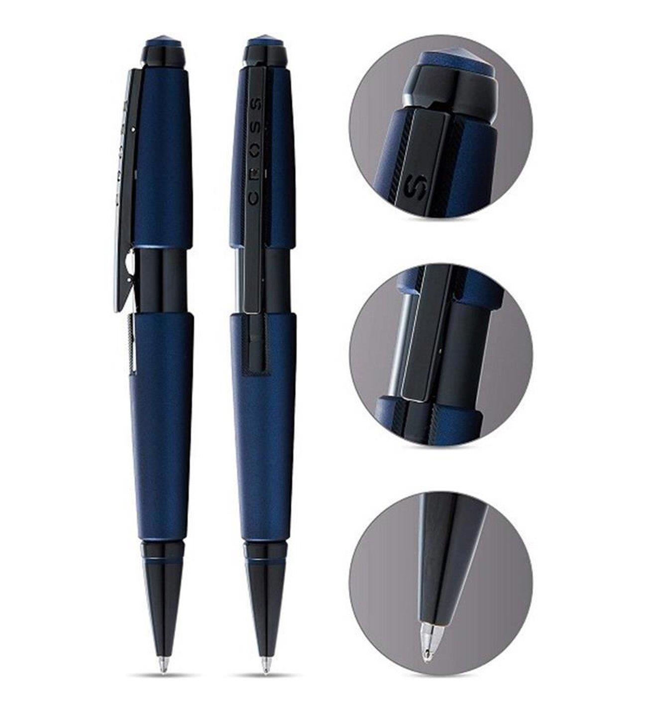 Cross Edge Mat Mavi Roller Kalem