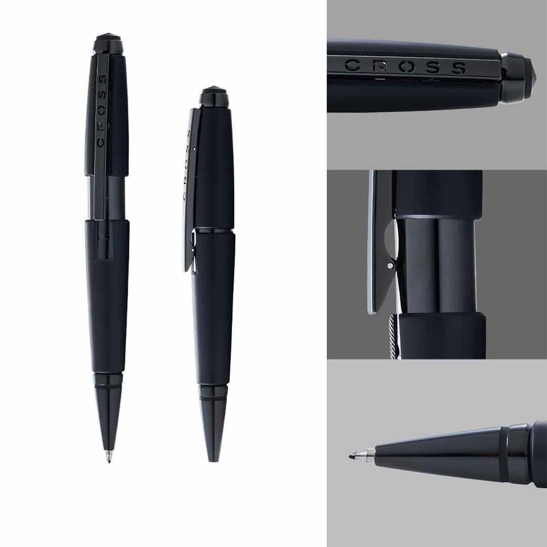 Cross Edge Mat Siyah Roller Kalem