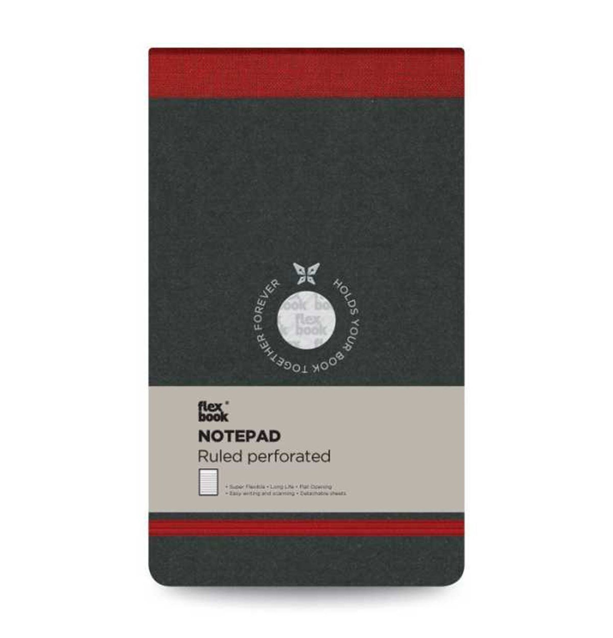 Flex Book 44 Esnek Notepad 10x17 Kırmızı Şerit Çizgili 160 Sayfa 85gr