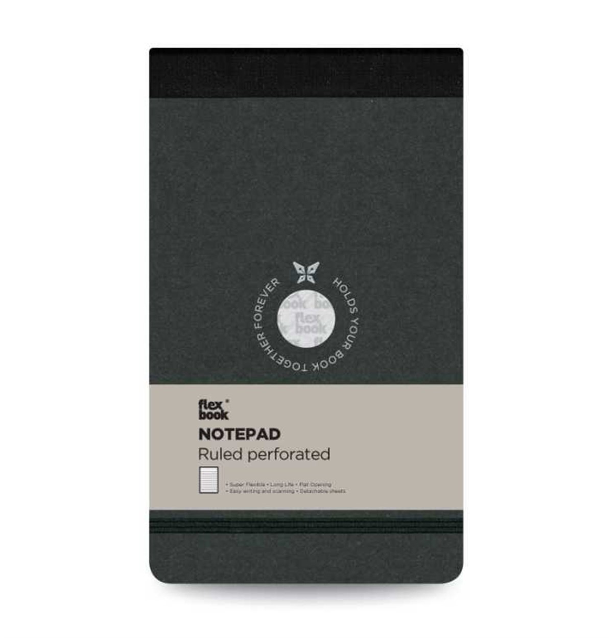 Flex Book 46 Esnek Notepad 10x17 Siyah Şeritli Çizgili 160 Sayfa 85gr