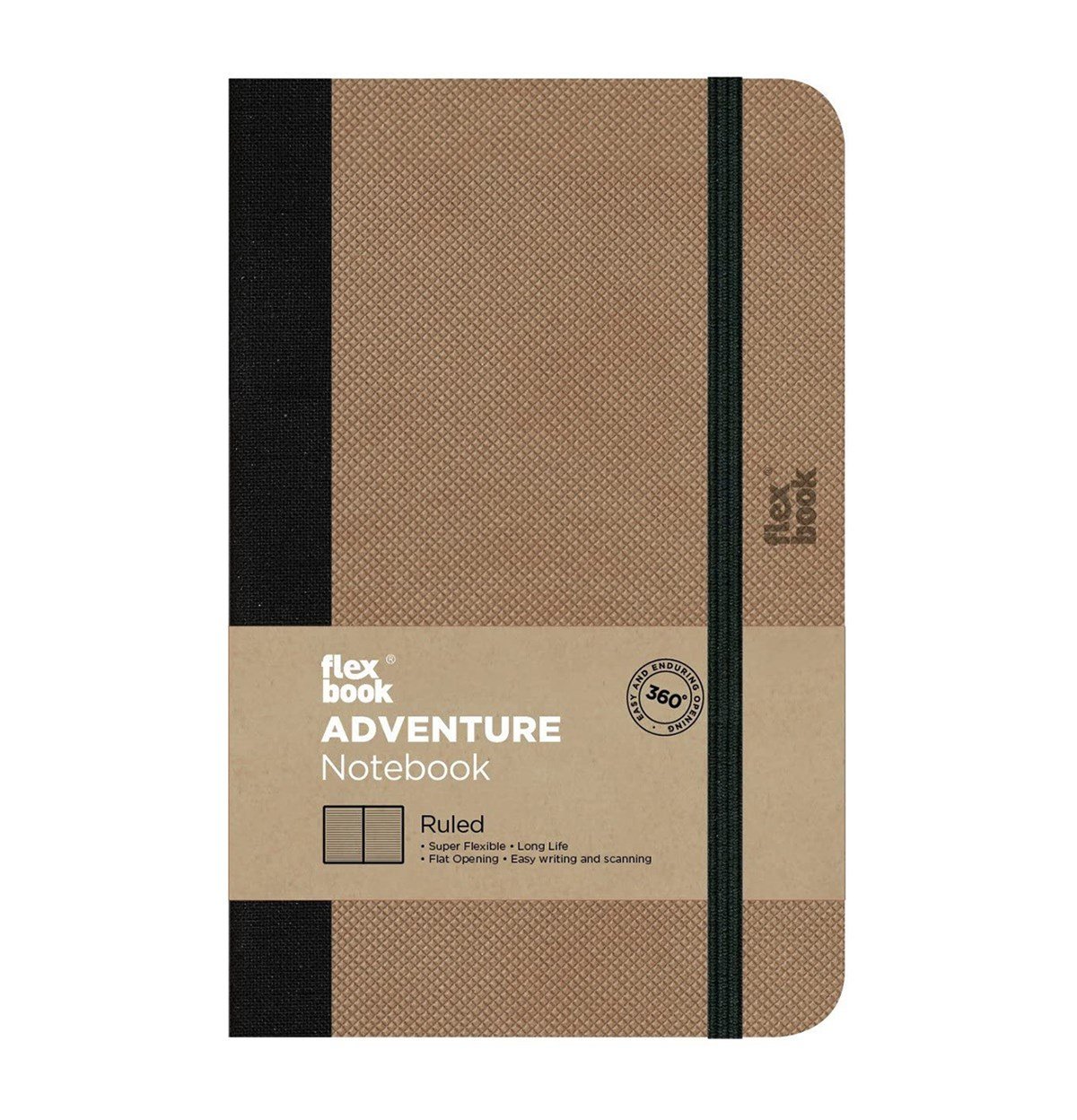 Flex Book 75 Özel Seri Adventure Esnek Notebook 9x14 Camel Çizgisiz 192 Sayfa 85gr