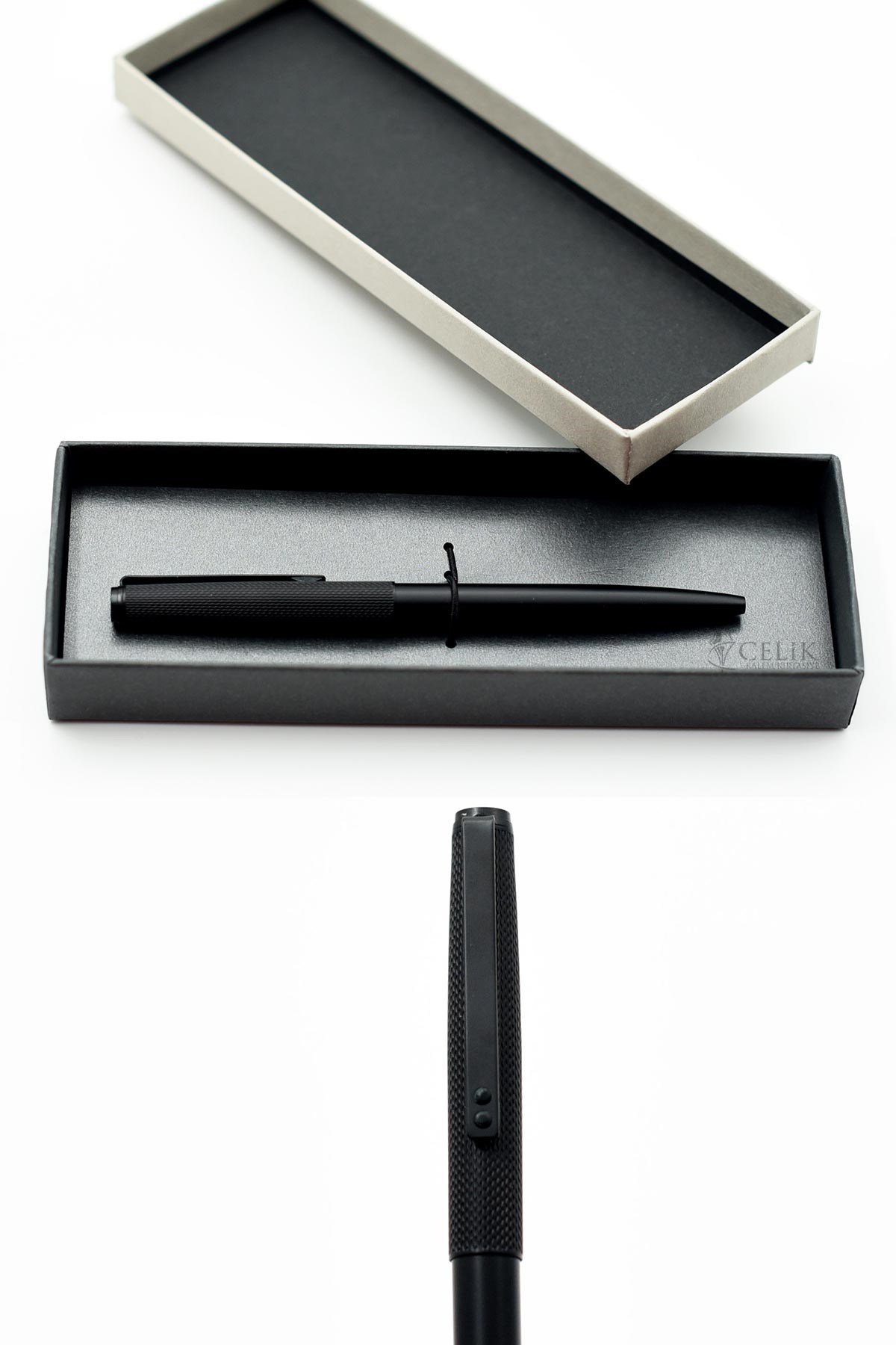 Inoxcrom 77 Serisi B-77 Guilloche Negro Bombon Tükenmez Kalem