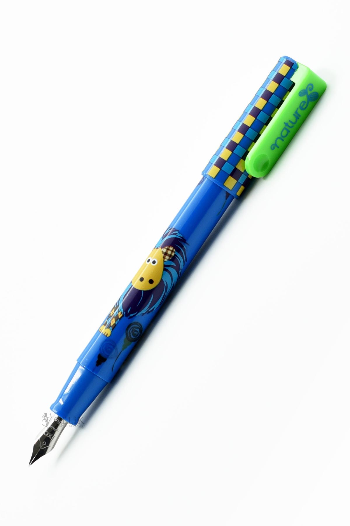 Inoxcrom Nature Jungle Serisi Aslan Figürlü Mavi Dolma Kalem