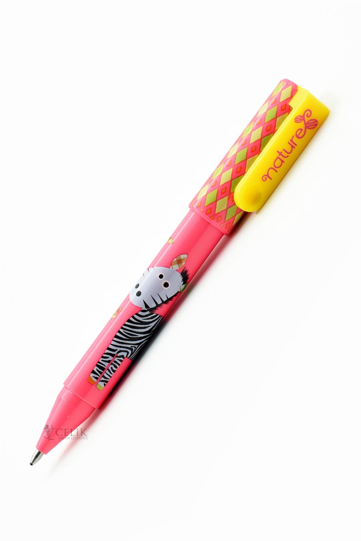 Inoxcrom Nature Jungle Serisi Zürafa Figürlü Pembe Tükenmez Kalem