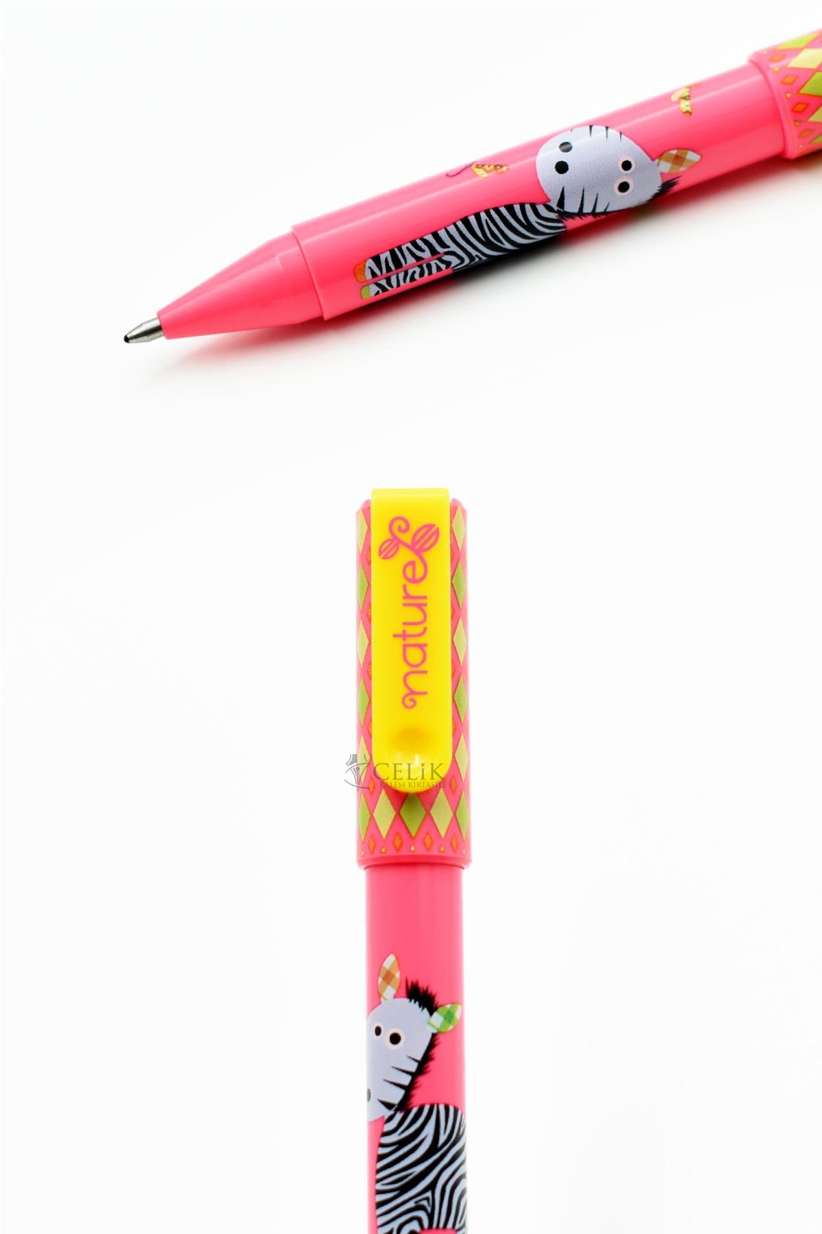 Inoxcrom Nature Jungle Serisi Zürafa Figürlü Pembe Tükenmez Kalem