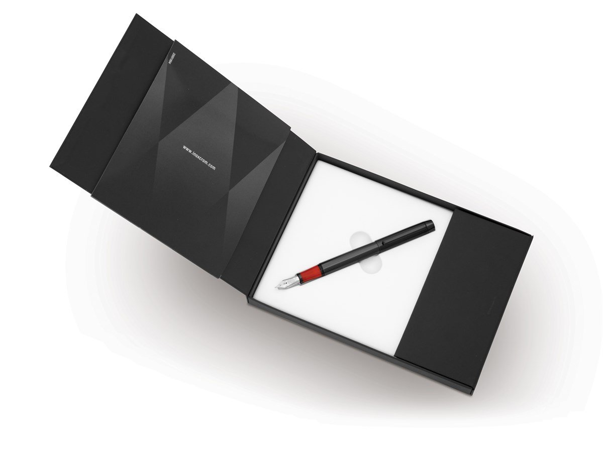 Inoxcrom Noir Serisi Black Red Dolma Kalem