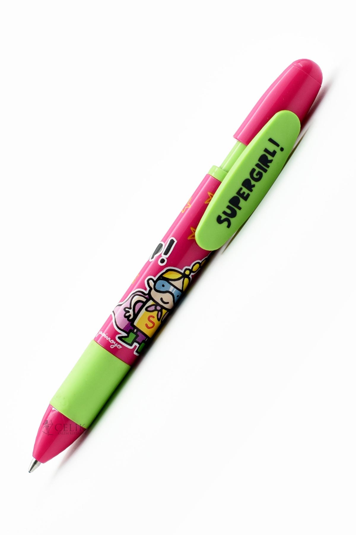 Inoxcrom Superheros Club Serisi Supergirl Pembe Tükenmez Kalem