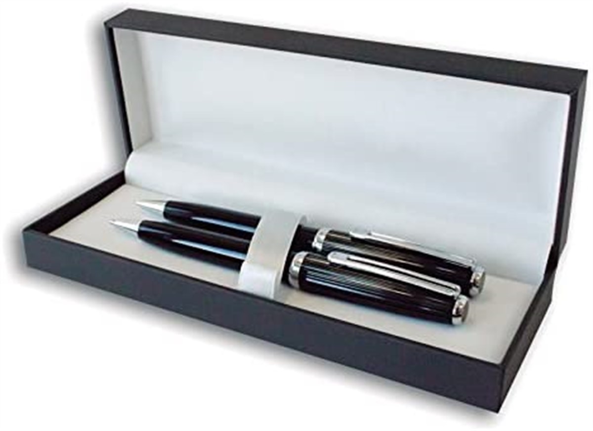 Inoxcrom Swan Serisi Black Versatil Kalem + Tükenmez Kalem 