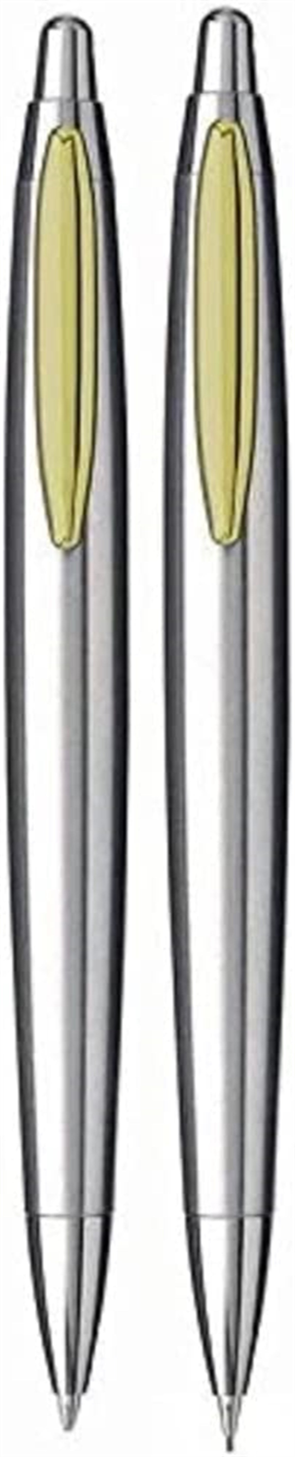 Inoxcrom Zeppelin Serisi Mo Gold Clip Tükenmez Kalem + Versatil Kalem