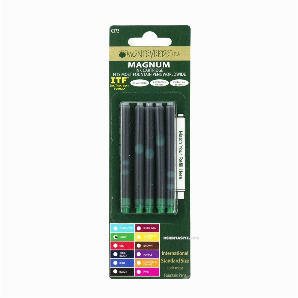 Monteverde Kartuş Serisi Magnum Kartuş Green 5'li