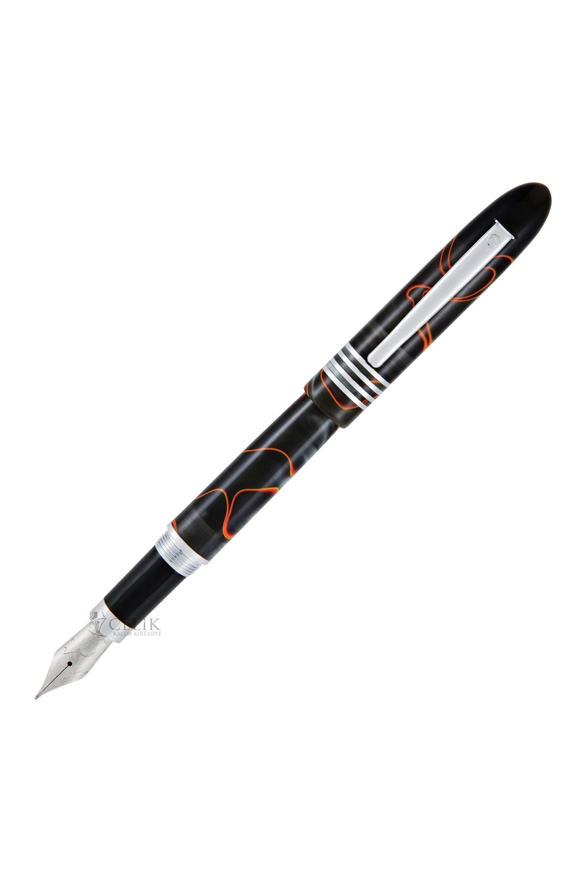 Monteverde Mountain Serisi MV41663 M Mount Vesuvio Füme Turuncu Dolma Kalem